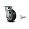 Service Caster 5 Inch Rubber on Aluminum Swivel Caster with Roller Bearing and Swivel Lock SCC SCC-30CS520-RAR-BSL - alternate 1